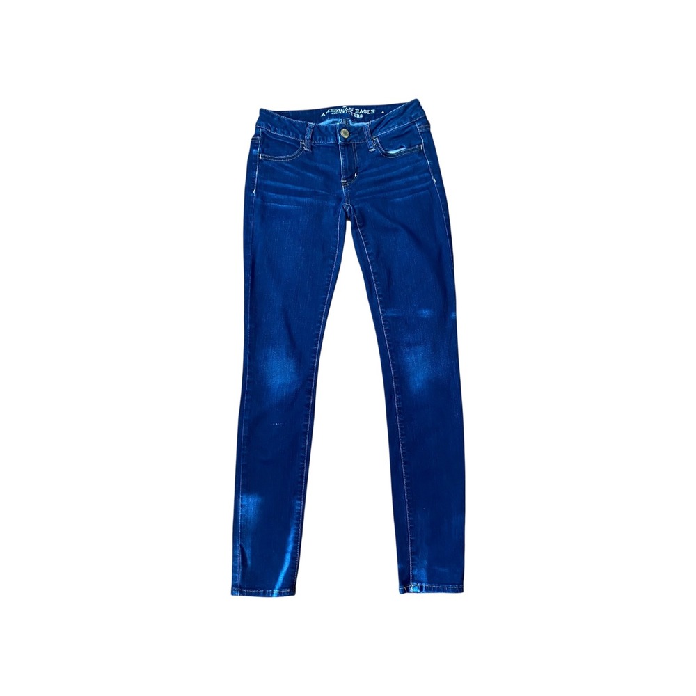 American Eagle Jeggings‎ Super Stretch Dark Wash Denim Jeans Size 2